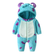 0β3 Years Infant Baby Boy Girl Fleece Jumpsuit