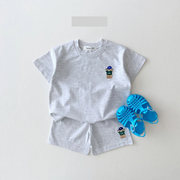 Bear Embroidery Baby Clothes Set Colorful Tees + Loose Shorts