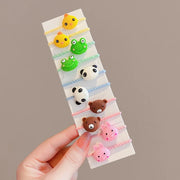 40PCS/10PCS Elastic Flower Hair Bands for Girls