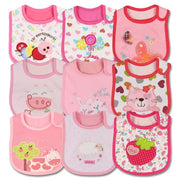9pcs/set Baby Girl Boy Feeding Bibs