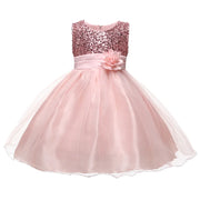 Girls Sequin Princess Dress Sleeveless Party Performance Dress