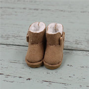 Miniature Snow Boots for 1/6 Scale Dolls – 3.5cm Fabric Winter Boots for Blythe, BJD & OB11, 6 Colors