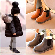 Kids Fashion Boots - Zippered Snow Boots