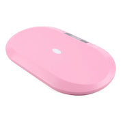 Pink computer mouse on a white background