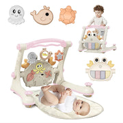 New Baby Toddler Multi-Function 4-in-1 Baby Car Fitness Rack Piano Toy
