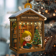 Personalized Reading Books Ornament – Custom Name & Character
