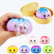 Dumpling Bubble Squeeze Fidget Toy β Colorful Sensory Squishy