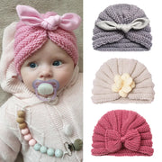 Knitted Candy Color Baby Beanie: Winter Bonnet for Girls and Boys