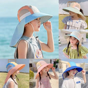 Kids Neck Flap Sun Hat β Wide-Brim UV Protection Bucket Hat