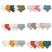 5-Piece Cotton Baby Bib Set β Soft Comfort & Easy Feeding