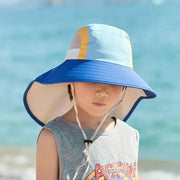 Kids Neck Flap Sun Hat – Wide-Brim UV Protection Bucket Hat