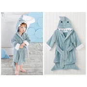 Kids Hooded Bathrobe β Soft Cotton Cartoon Bath Towel