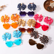 Kids Hairpin Set: Cute Dot & Heart Sunglasses