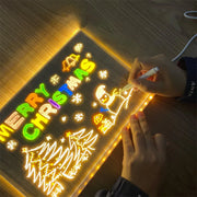 Kids DIY LED Message Board Night Light β Rewritable Acrylic Drawing Lamp