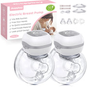 Dual Wearable Electric Breast Pump (2 Pack) - Hands-Free, 12 Levels, 3 Modes, BPA-Free, 1200mAh Battery
