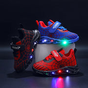 Kids LED Light-Up Shoes β Colorful Hook-and-Loop Sneakers