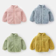 Kids Corduroy Plush Coat β Zip-Up Turtleneck & Cozy Warmth
