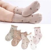 Sock of Ankle Vintage Floral Pattern For Children