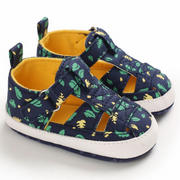 Printed Snap On Baby Boy Soft Sole First Walker Sandals
