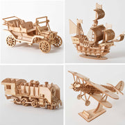 3D Wooden Puzzle | DIY 6 Handmade Models | Gift for Your Children