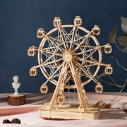 Wooden Toy | DIY Wooden Rotatable Ferris Wheel Model with Playing Music | Toys for Children