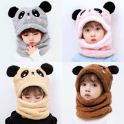 Hat Scarf Two-piece Hooded Cute Rabbit Panda
