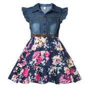 Denim Floral Summer Dress