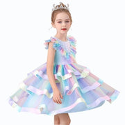 Rainbow Layered Cocktail Dress