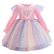 Rainbow Stars Long Sleeved Unicorn Dress