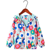 Floral Graffiti Windbreaker Hoodie Jacket