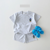 Bear Embroidery Baby Clothes Set  Colorful Tees + Loose Shorts