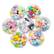 10pcs/set Cute Silicone Baby Teether Beads 