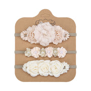 3Pcs/Set Artificial Flower Baby Headbands Girls 