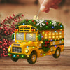 Personalized Best School Bus Driver Wooden Ornament – Custom Yellow Bus Christmas Gift for Drivers and Teachers