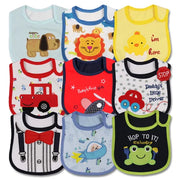 9pcs/set Baby Girl Boy Feeding Bibs