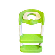 2-in-1 Kids Potty Training Seat with Steps, Foldable Toilet Ladder, Soft Padded Cushion, and Splash Guard – Height Adjustable for Toddlers