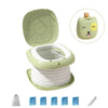 Portable Folding Emergency Toilet for Toddlers, Compact Travel Potty Seat with Anti-Tip Splash-Proof Design, Quick Open/Close, and Waste Bag Storage