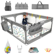 Extra Large Baby Playpen with Mat