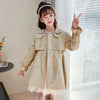 Korean Style Girls Trench Coat – Long Windbreak Jacket & Outerwear for Kids