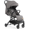 Gray stroller on a white background