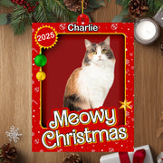 Personalized Meowy Christmas Acrylic Ornament