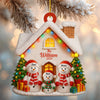 Personalized “Snowman Family” Wooden Ornament 