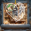 Personalized “Your Wings Were Ready But My Heart Was Not” Dog Memorial Acrylic Ornament –