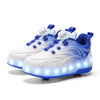 Kids 2-Wheel LED Roller Shoes – USB-Charging Light-Up Sneakers
