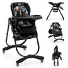 7-in-1 Folding Baby High Chair with 7-Level Height, Recline Backrest, Removable Double Tray (Dishwasher-Safe), and Lockable Wheels (6–36 Months)