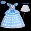 Girls LED Princess Ball Gown – Blue Dress-Up Costume