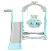 Toddler Swing and Slide Playset for Indoor and Outdoor Garden Climbing Frame for Toddlers Age 3-6, Green & Pink