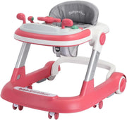 2-in-1 Baby Walker – Toddler Push Walker with Removable Feeding Tray & Musical Play Tray (Battery-Free), Foldable Design, Multiple Colors Available