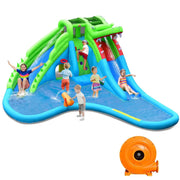 7-In-1 Giant Inflatable Water Slide Jumping Bouncy Castle House with 780W Air Blower – Crocodile Theme for Kids 3-10 Years