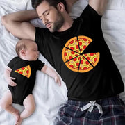 Funny Pizza and Pizza Slice Print Family Matching T-Shirts